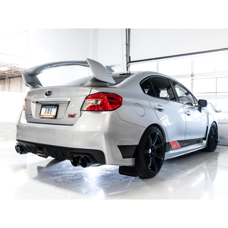 AWE Tuning Subaru STI VA / WRX GV / STI GV Sedan Touring Edition Exhaust - Diamond Black Tip (102mm)-SR1 Performance