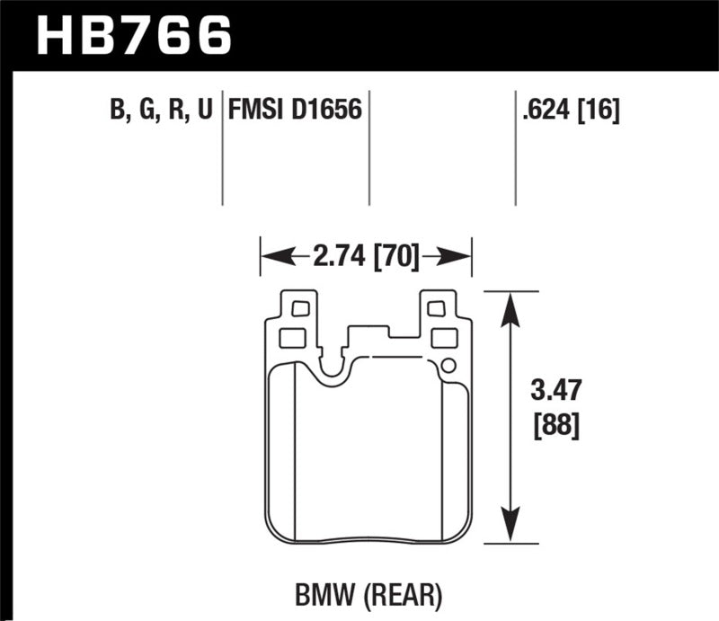 Hawk 14-20 BMW 2-Series / 12-18 BMW 3-Series HP+ Street Rear Brake Pads-SR1 Performance