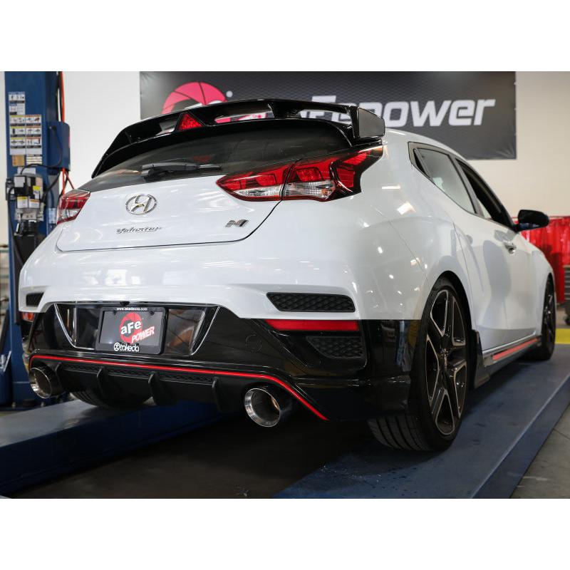 aFe Power Axle Back Exhaust - 19-20 Hyundai Veloster N L4-2.0L (t) w/ Polished tips-SR1 Performance