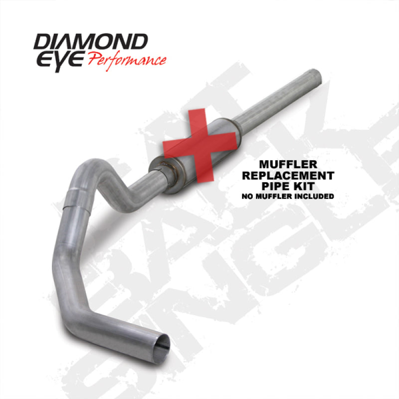 Diamond Eye KIT 4in CB MFLR RPLCMENT PIPE SGL AL: 2004.5-2007.5 DODGE CUMMINS 600-SR1 Performance