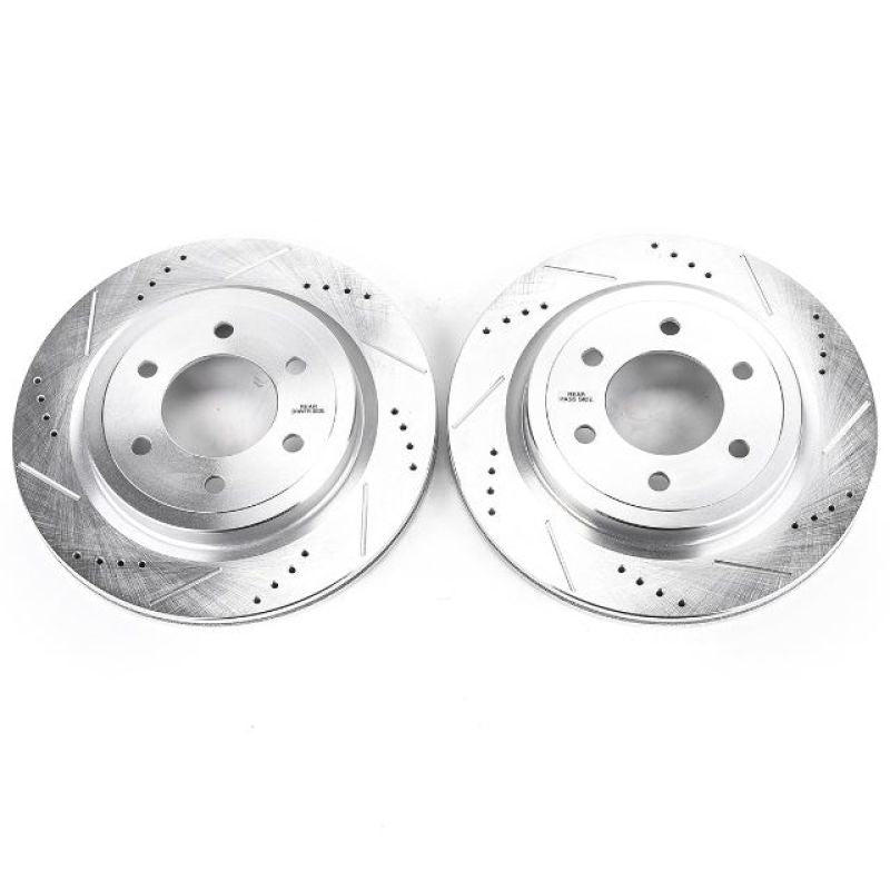 Power Stop 18-19 Ford Expedition Rear Evolution Drilled & Slotted Rotors - Pair-SR1 Performance