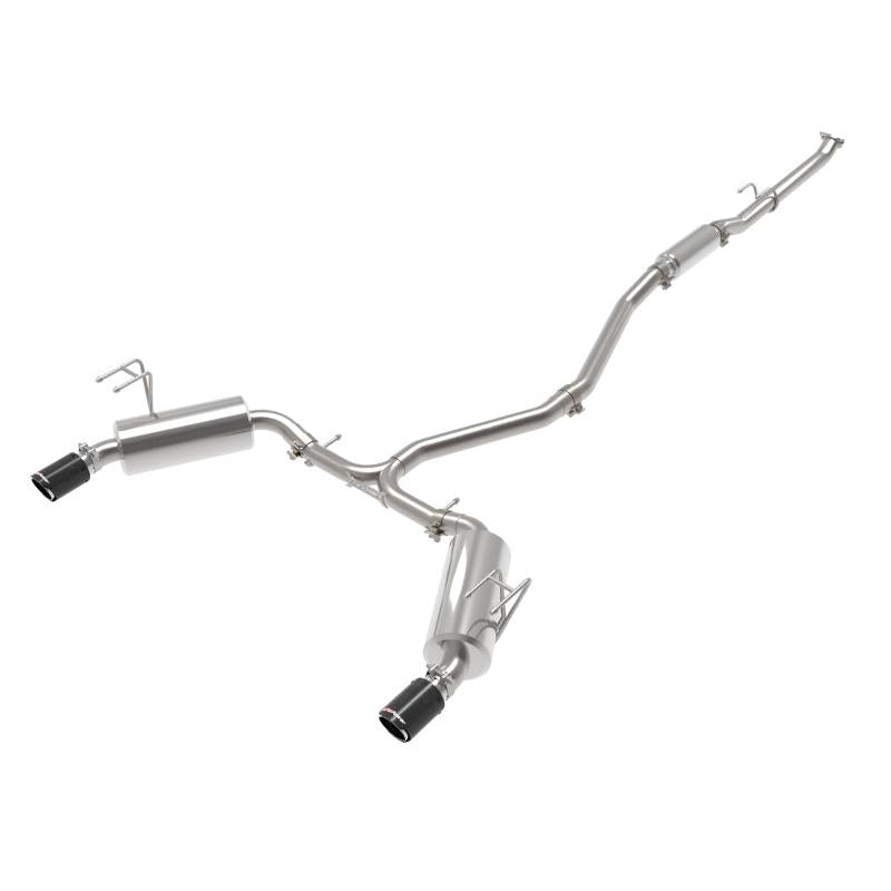 aFe Takeda 2.5in 304 SS Cat-Back Exhaust System w/CF Tips 2022+ Honda Civic L4-1.5L (t)-SR1 Performance