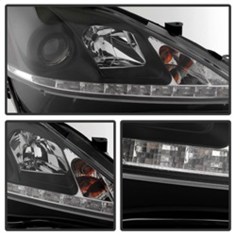 Spyder Lexus IS 250/350 2006-2010 Projector Headlights DRL Black PRO-YD-LIS06-DRL-BK-SR1 Performance