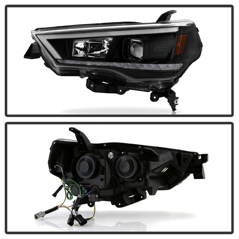 Spyder 14-20 Toyota 4Runner Projector Headlights w/Seq. LED Turn Sig. LED White Light Bar Park Light-SR1 Performance