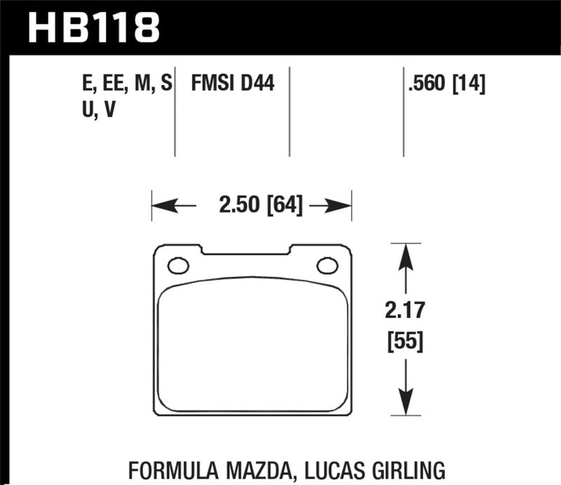 Hawk Alcon 4R-Type / Alcon R-Type (Short Profile) Blue 9012 Race Brake Pads-SR1 Performance