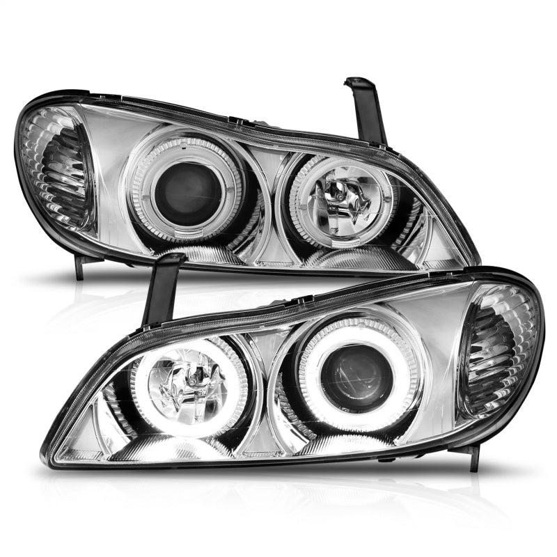 ANZO 2000-2004 Infiniti I30 Projector Headlights w/ Halo Chrome-SR1 Performance