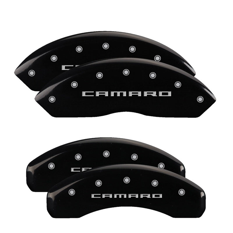 MGP 4 Caliper Covers Engraved Front & Rear Gen 5/Camaro Black finish silver-SR1 Performance