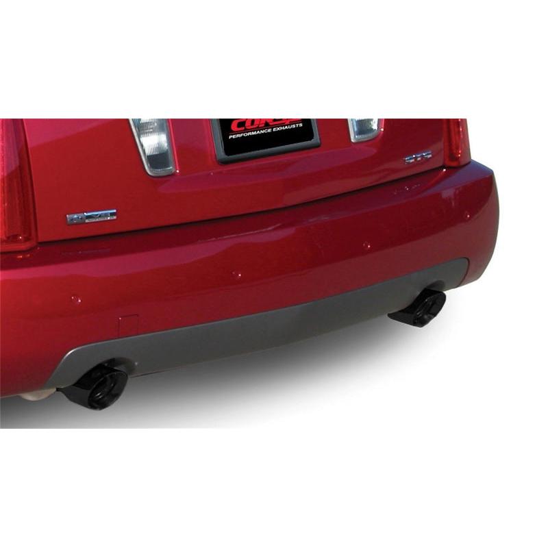 Corsa 2005-2007 Cadillac STS 4.6L 2.5in Axle-Back Dual Rear w Single 4in Black Pro-Series Tips-SR1 Performance
