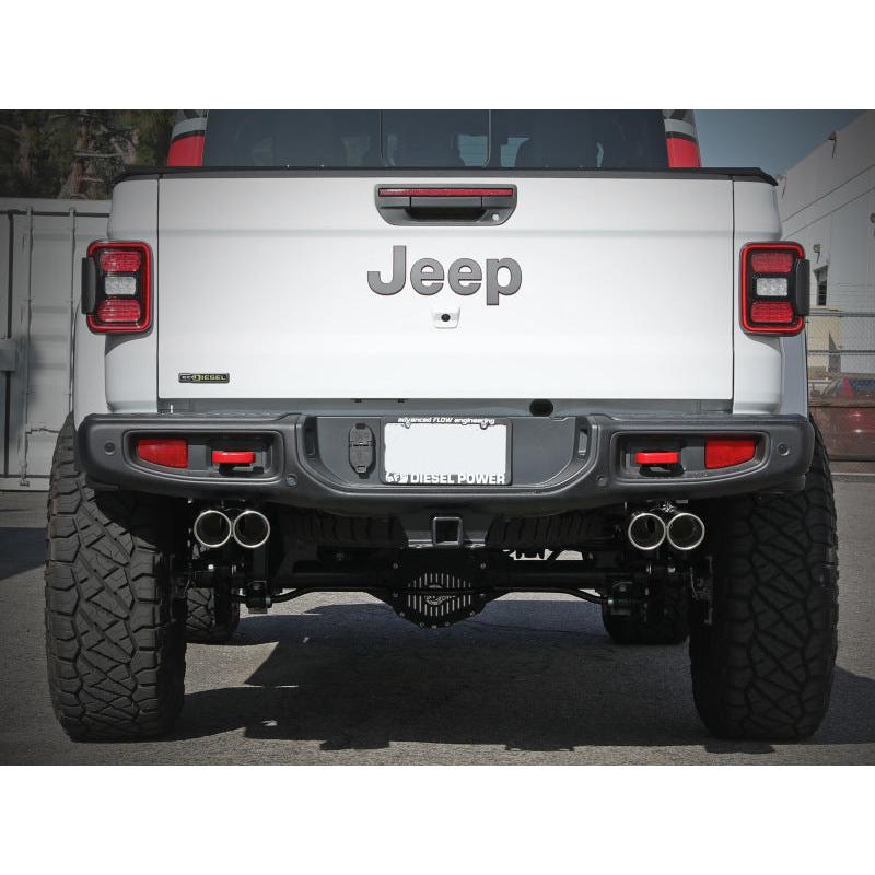 aFe Vulcan Series 3in 304SS Cat-Back 21 Jeep Gladiator V6-3.0L (td) - Dual Polished Tip-SR1 Performance