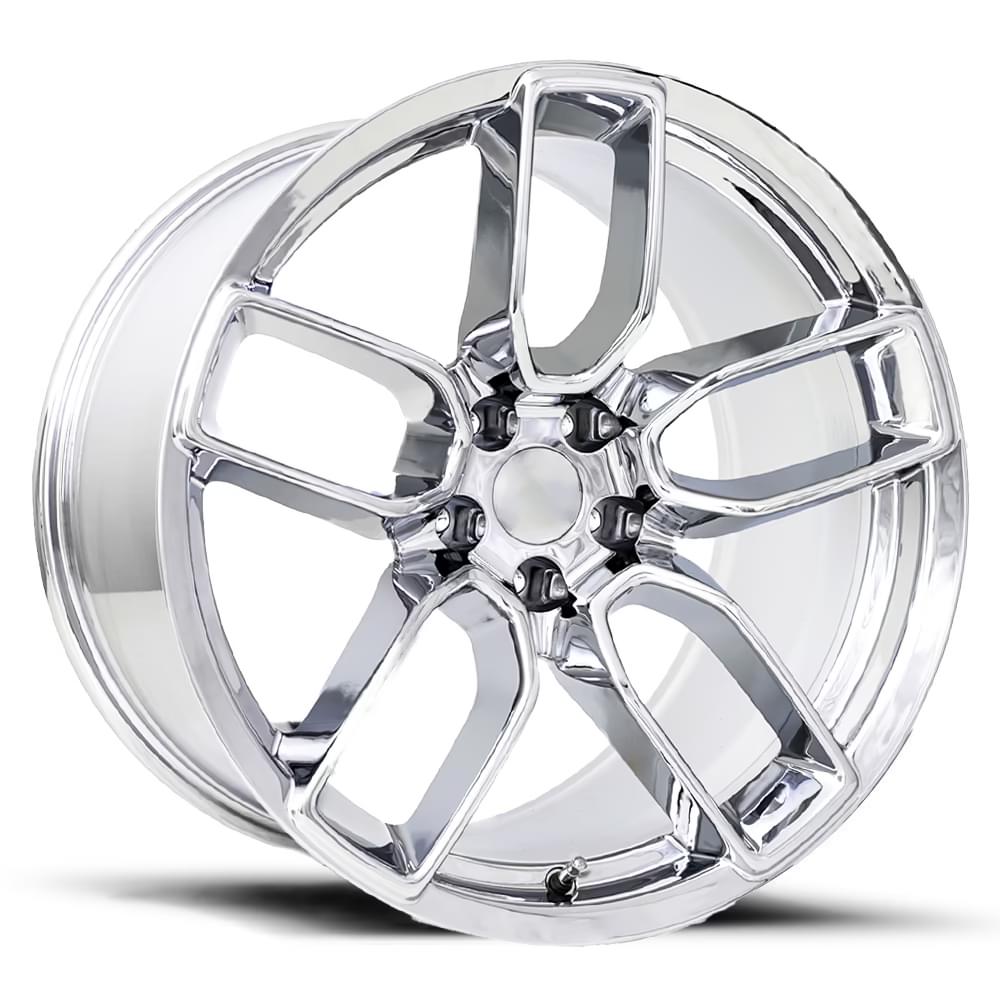 20X10.5 5X115 -9 HB 71.5 HELLCAT WIDEBODY CHROME WITH CAP-SR1 Performance