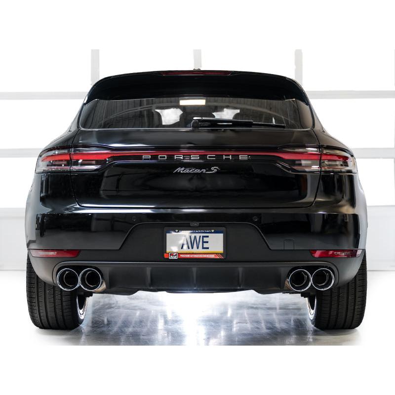 AWE Tuning 19-21 Porsche Macan 3.0T/2.9TT Touring Edition Catback Exhaust w/ Chrome Silver Tips-SR1 Performance