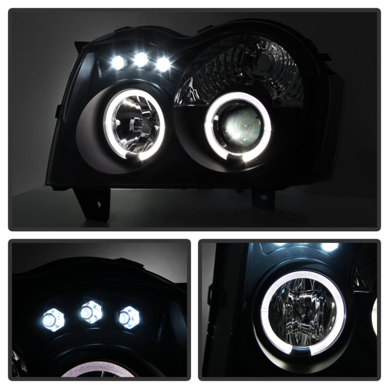 Spyder Jeep Grand Cherokee 05-07 Projector Headlights LED Halo LED Blk Smke PRO-YD-JGC05-HL-BSM-SR1 Performance