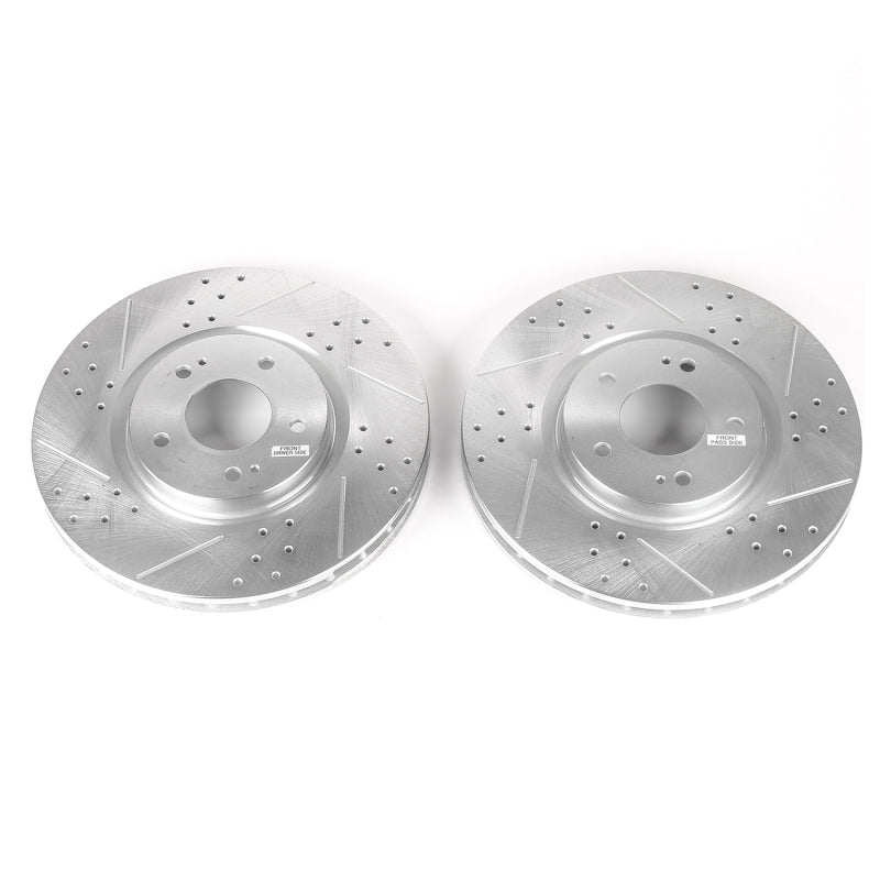 Power Stop 03-06 Mitsubishi Lancer Front Evolution Drilled & Slotted Rotors - Pair-SR1 Performance