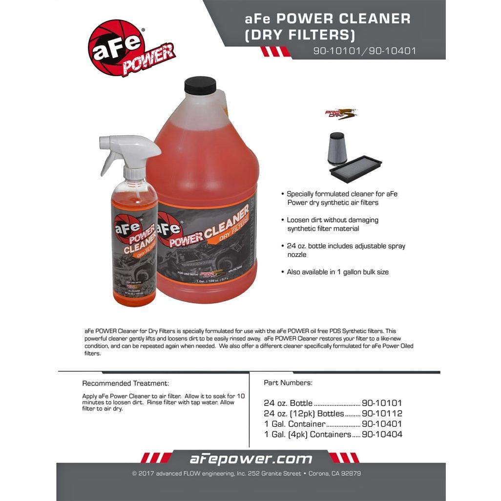 aFe MagnumFLOW Pro Dry S Air Filter Power Cleaner - 1 Gallon-SR1 Performance