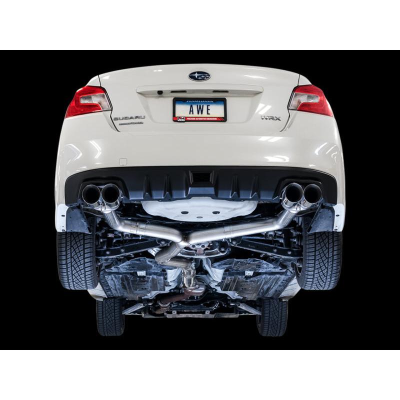 AWE Tuning Subaru WRX/STI VA/GV Sedan Track Edition Exhaust - Diamond Black Tips (102mm)-SR1 Performance