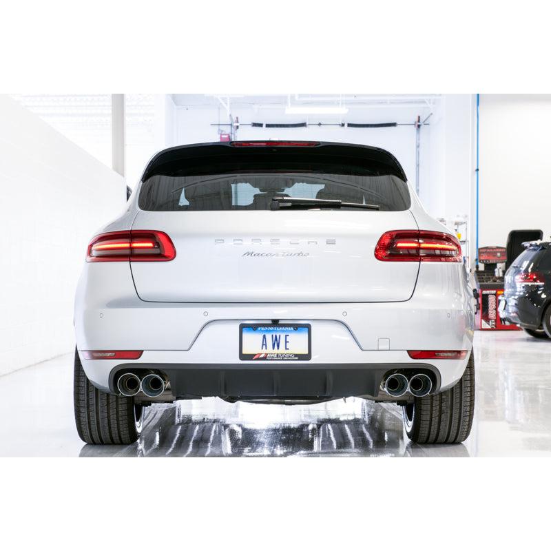 AWE Tuning Porsche Macan Touring Edition Exhaust System - Chrome Silver 102mm Tips-SR1 Performance