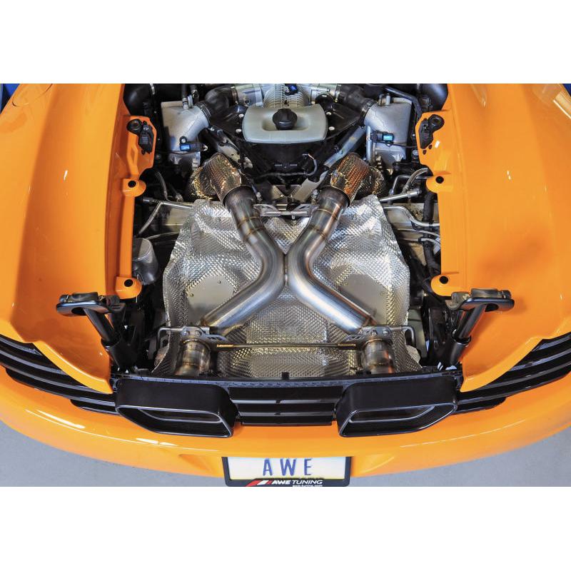 AWE Tuning McLaren MP4-12C Performance Exhaust - Machined Tips-SR1 Performance