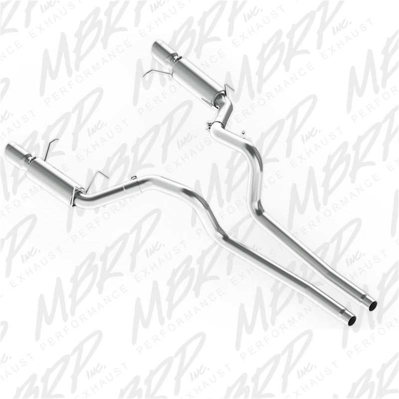 MBRP 11-14 Ford Mustang GT 5.0L Dual Split Rear Race Version AL 3in Cat Back Exhaust System-SR1 Performance