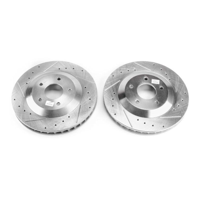 Power Stop 2004 Cadillac XLR Front Evolution Drilled & Slotted Rotors - Pair-SR1 Performance