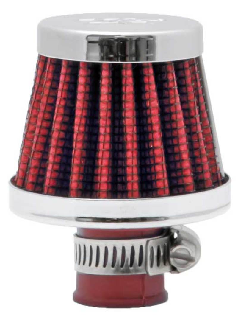 K&N 2in Base OD x .375in Flange ID x 1.75in H Rubber Base Crankcase Vent Filter-SR1 Performance