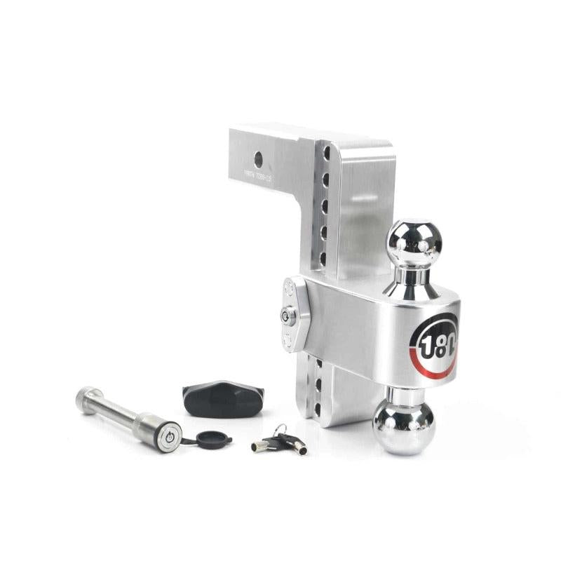 Weigh Safe 180 Hitch with 8-Inch Drop and 2.5-Inch Shank * Aluminum, 10,000 to 18,500 lb GTWR, Part CTB8-2.5-KA
