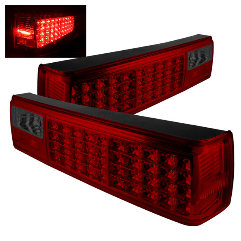 Xtune Ford MUStang 87-93 LED Tail Lights Red Smoke ALT-ON-FM87-LED-RS-SR1 Performance