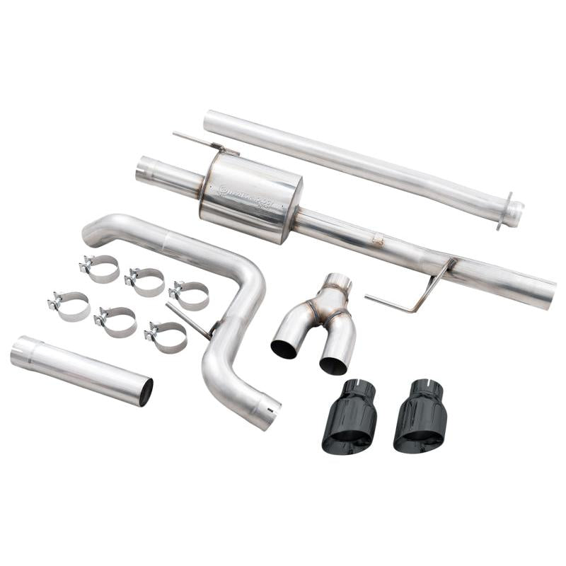 AWE 0FG 21+ Ford F150 Dual Side Exit Cat-Back Exhaust - 4.5in Diamond Black Tips-SR1 Performance