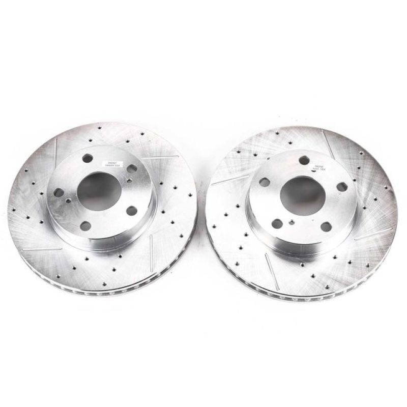 Power Stop 05-15 Toyota Tacoma Front Evolution Drilled & Slotted Rotors - Pair-SR1 Performance