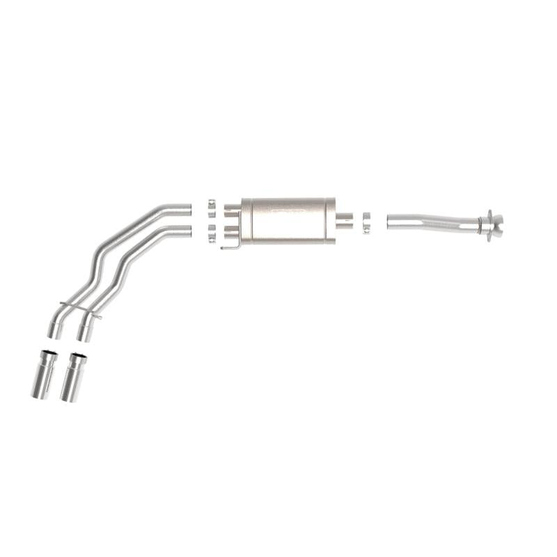 aFe Rebel 3in 409 SS Cat-Back Exhaust 2021 Ford F-150 V6 2.7L/3.5L (tt)/V8 5.0L w/ Polished Tips-SR1 Performance