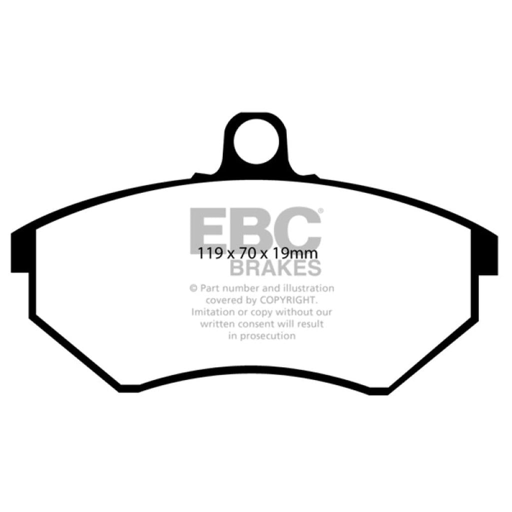 EBC Redstuff Ceramic Low Dust Brake Pads for Volkswagen Corrado and Jetta – Part No. DP3841/2C