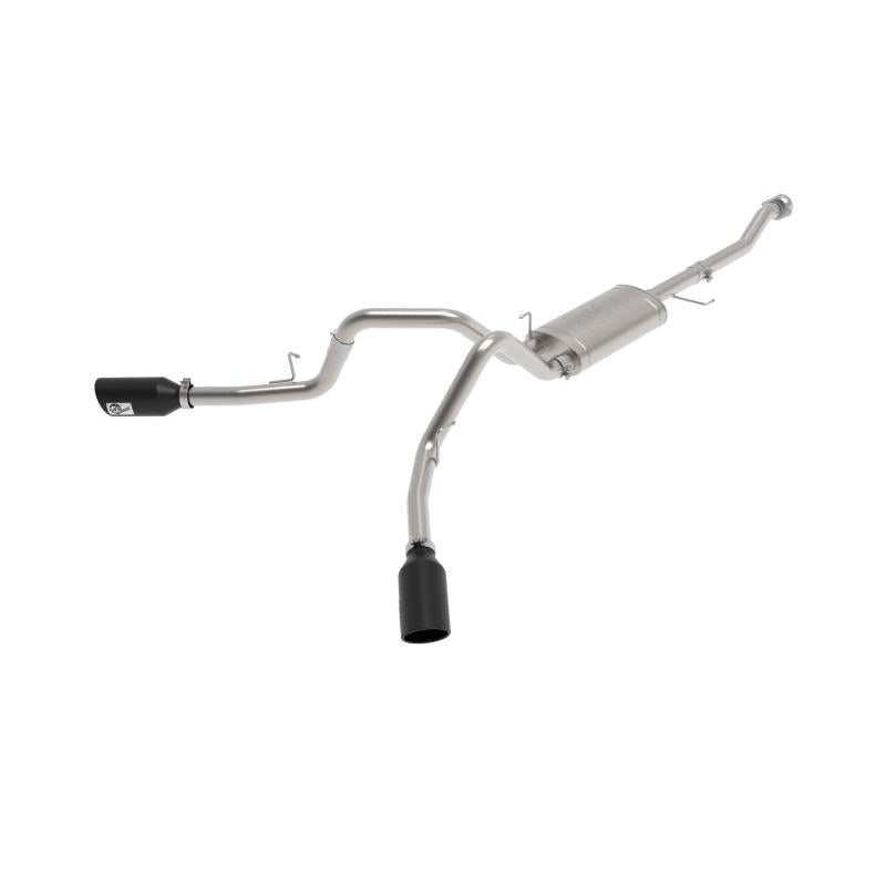 aFe Vulcan 3in 304 SS Cat-Back Exhaust 2021 Ford F-150 V6 2.7L/3.5L (tt)/V8 5.0L w/ Black Tips-SR1 Performance