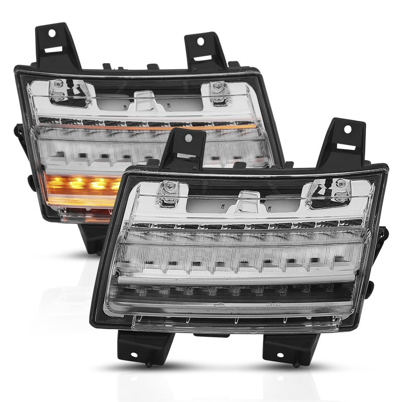 ANZO 18-19 Jeep Wrangler JL LED Chrome Clear w/ Sequential Signal-SR1 Performance