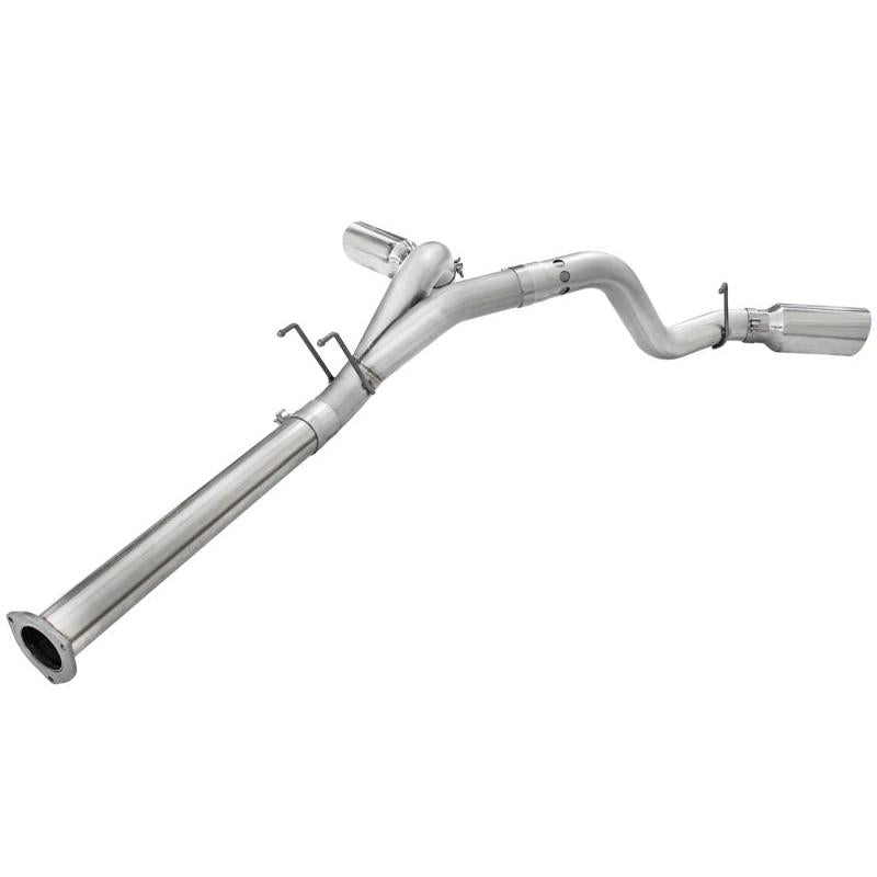 aFe Atlas Exhaust 4in DPF-Back Exhaust Aluminized Steel Polished Tip 11-14 ford Diesel Truck V8-6.7L-SR1 Performance