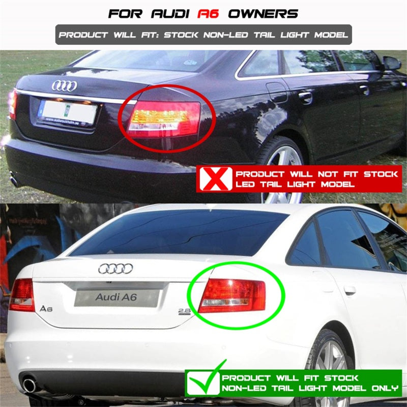 Spyder Audi A6 05-08 4Dr Sedan Only Version 2 Light Bar LED Tail Lights Blk ALT-YD-AA605V2-LBLED-BK-SR1 Performance
