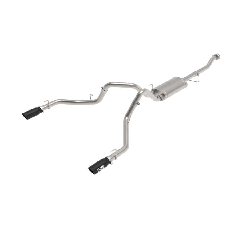 aFe Vulcan 3in 304 SS Cat-Back Exhaust 2021 Ford F-150 V6 2.7L/3.5L (tt)/V8 5.0L w/ Black Tips-SR1 Performance