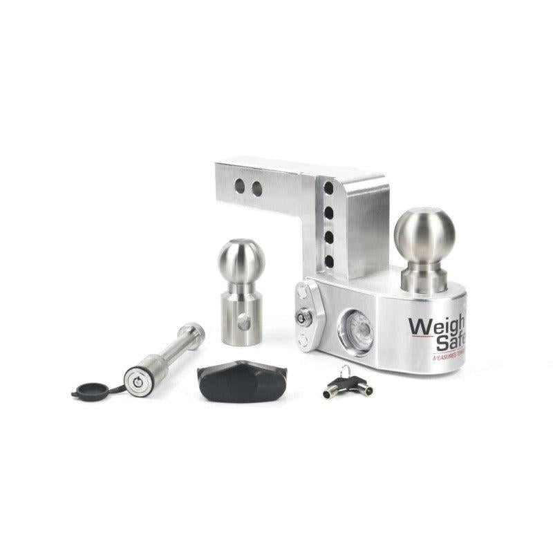 Weigh Safe 4-inch Drop Hitch with Built-in Scale and 2-inch Shank * Aluminum, 10K/12.5K GTWR, Part #WS4-2-KA