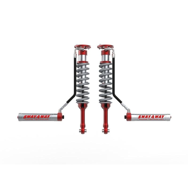 aFe Sway-A-Way 10-14 F150/Raptor 6.2L 2.5 Front Coilover Kit w/ Remote Reservoirs and Compr Adjuster-SR1 Performance