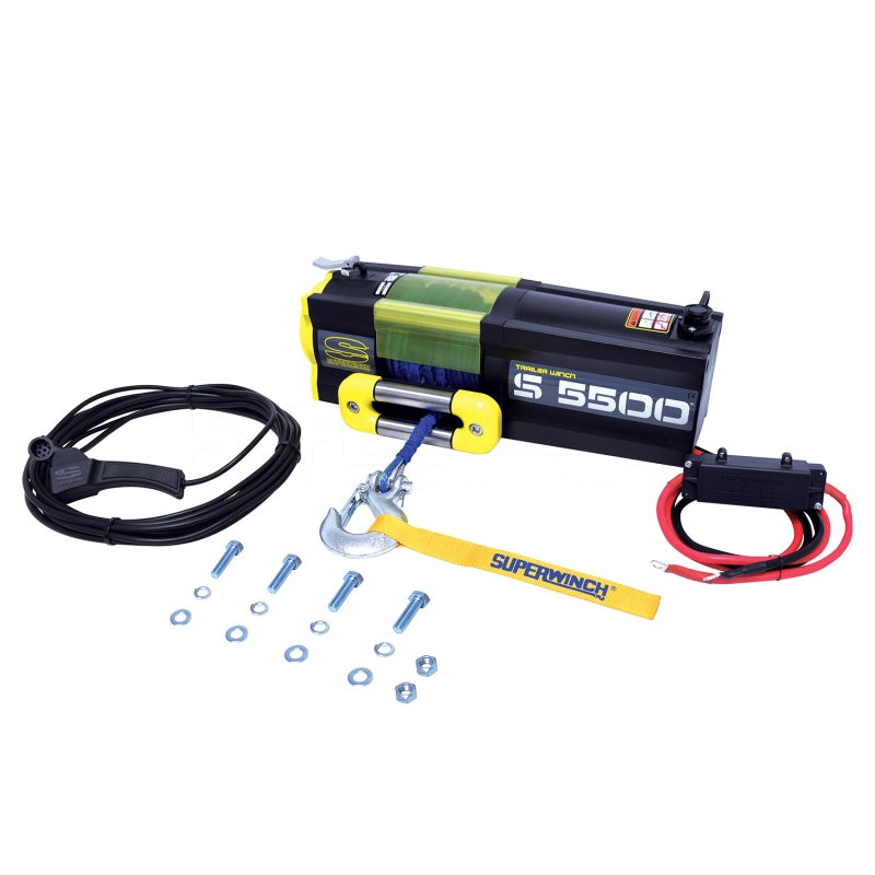 Superwinch 5500 LBS 12V DC 1/4in x 60ft Synthetic Rope S5500 Winch-SR1 Performance