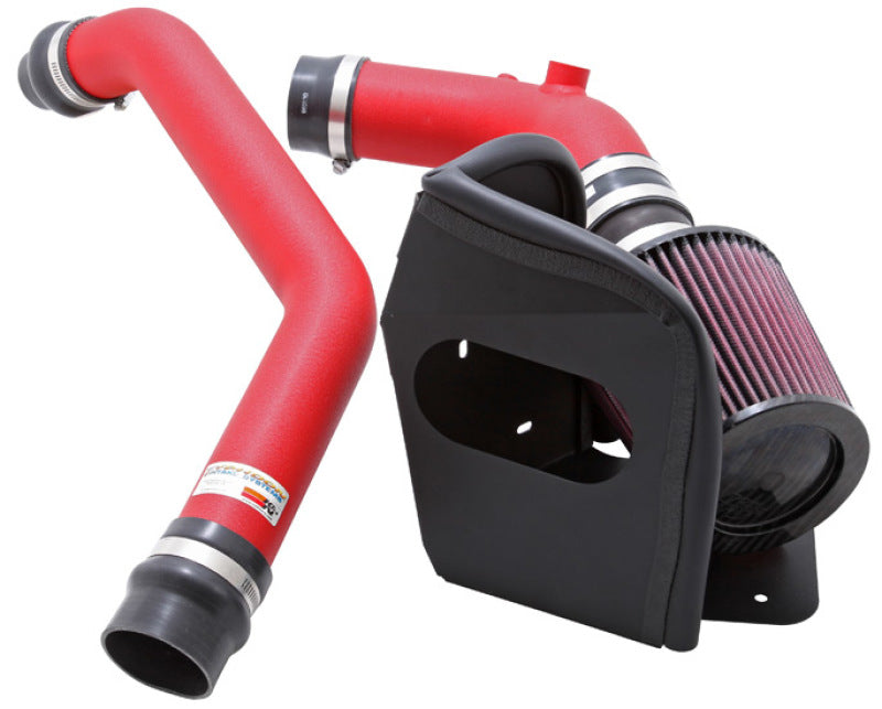 K&N 08-09 Mitsubishi Evo X Wrinkle Red Typhoon Short Ram Intake-SR1 Performance