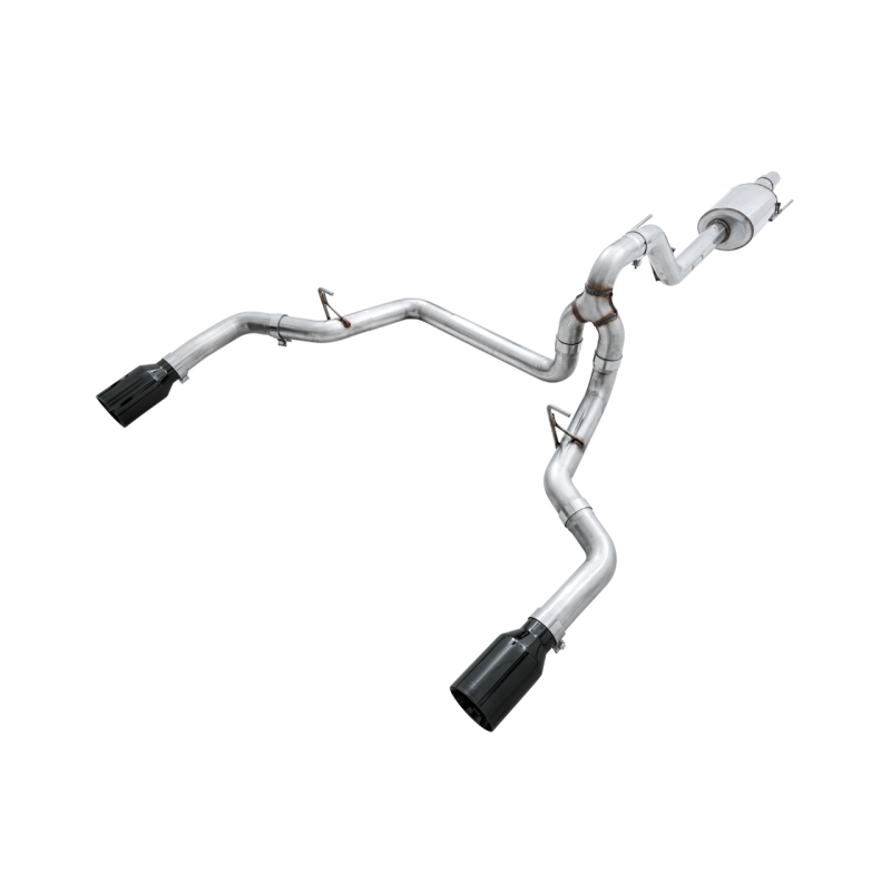 AWE Tuning 2015+ Ford F-150 0FG Dual Exit Performance Exhaust System w/5in Diamond Black Tips-SR1 Performance