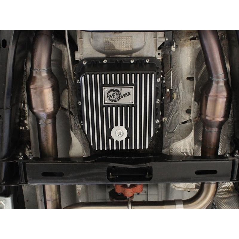 afe Transmission Pan (Black); Ford Trucks 94-08 AODE-SR1 Performance