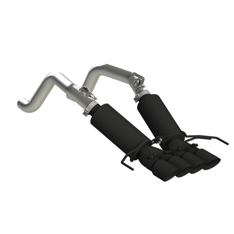 MBRP 14-19 Chevy Corvette V8 6.2L 3in Black Dual Cat Back w/ 4in Quad Dual Wall Tips-SR1 Performance