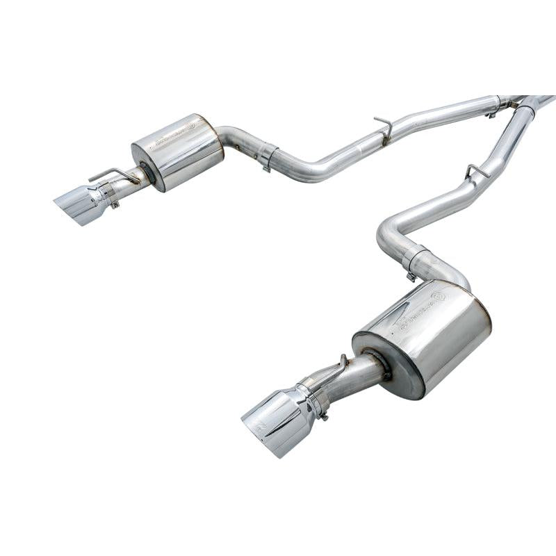 AWE Tuning 2015+ Dodge Charger 6.4L/6.2L SC Non-Resonated Touring Edition Exhaust - Silver Tips-SR1 Performance
