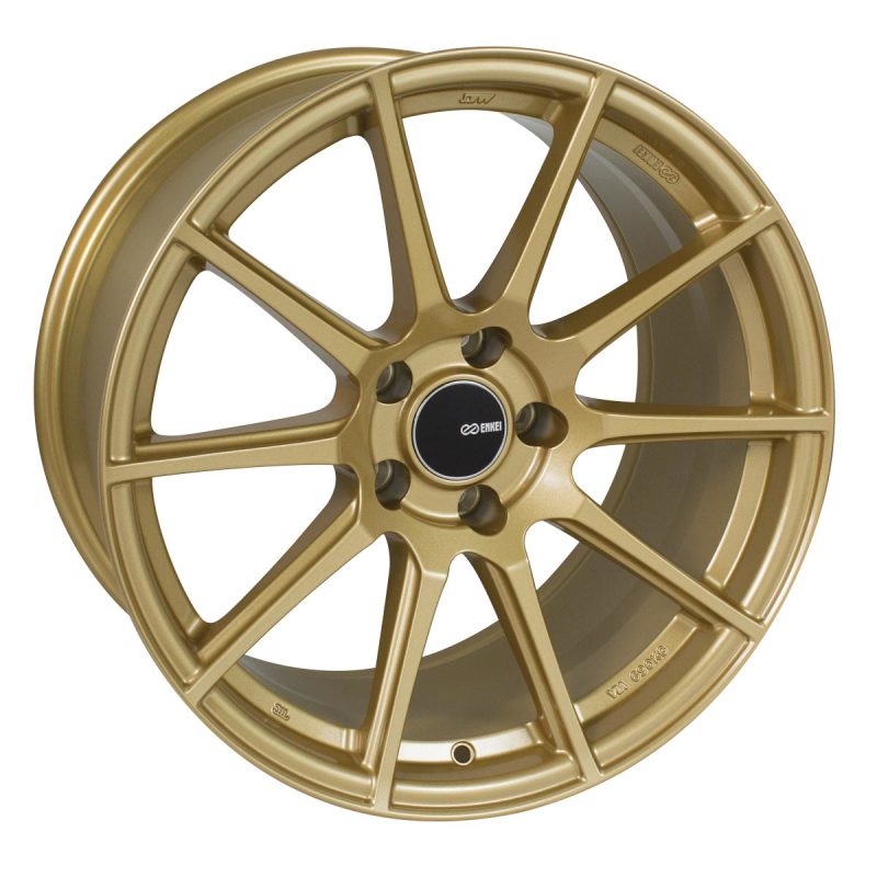 Enkei TS10 18x8 45mm Offset 5x100 Bolt Pattern 72.6mm Bore Dia Gold Wheel-SR1 Performance