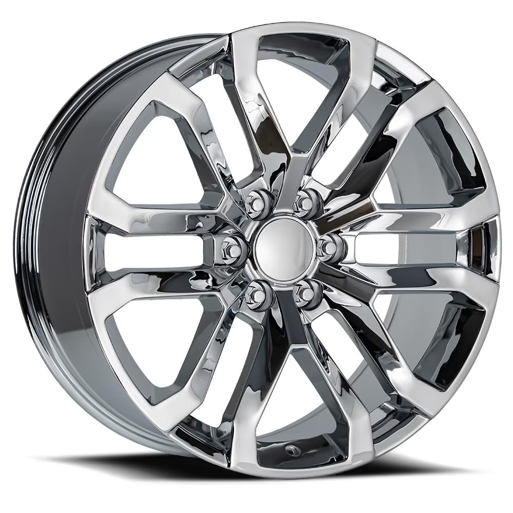 20X9 6X5.5 +28 HB 78.1 2019 GMC DENALI CHROME WITH CAP-SR1 Performance