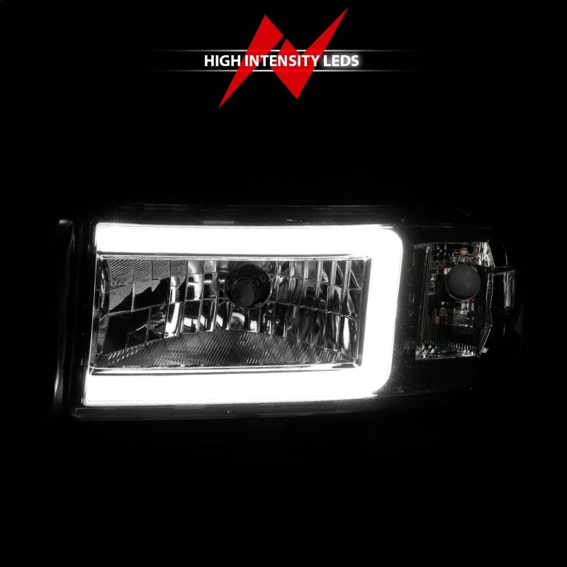 ANZO 94-02 Dodge RAM Crystal Headlight - w/ Light Bar Chrome Housing-SR1 Performance