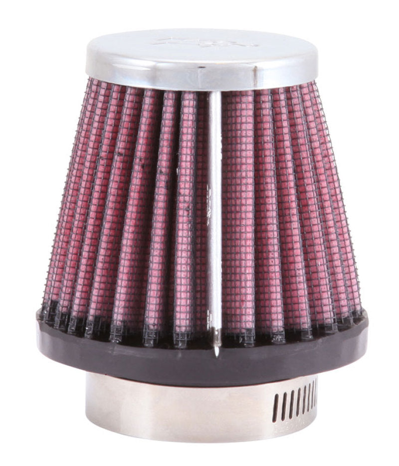 K&N Universal Chrome Filter-Round Tapered-1.688in Flange ID x 2in Top OD x 3in Base OD x 2.75in H-SR1 Performance