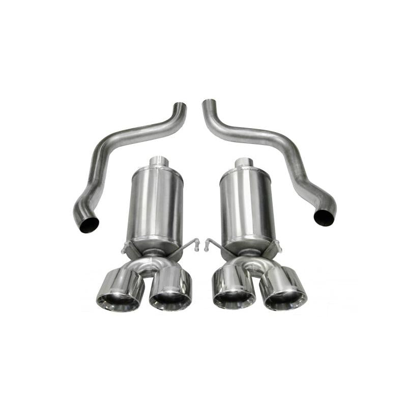 Corsa 2009-2013 Chevrolet Corvette C6 6.2L V8 Polished Xtreme Axle-Back Exhaust-SR1 Performance