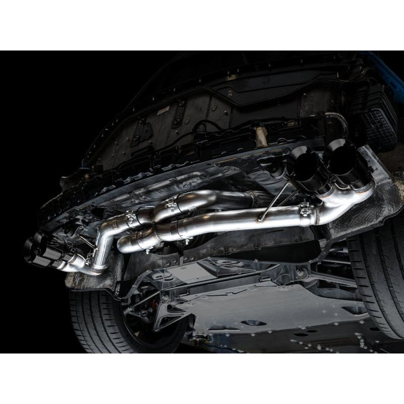 AWE Tuning 2020 Chevrolet Corvette (C8) Track Edition Exhaust - Quad Diamond Black Tips-SR1 Performance