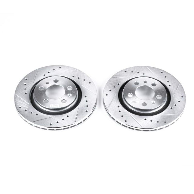 Power Stop 98-06 Volkswagen Beetle Front Evolution Drilled & Slotted Rotors - Pair-SR1 Performance